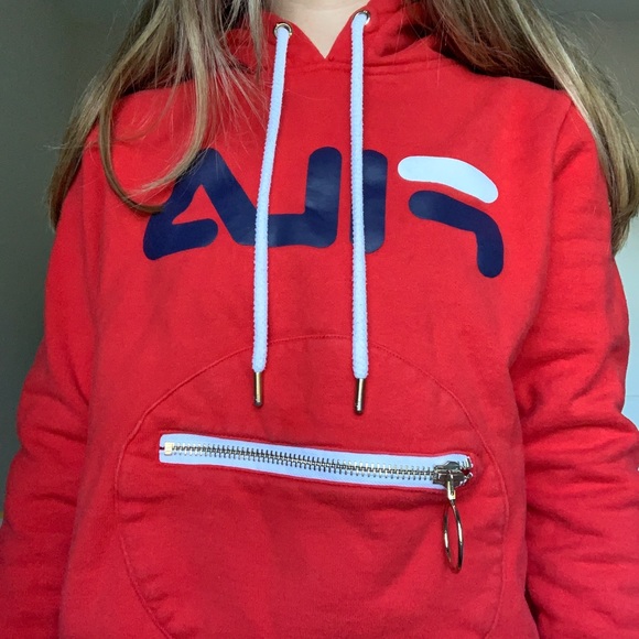 red fila sweatshirt